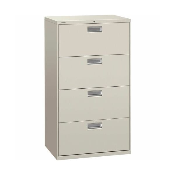 Hon HON 674LQ, 600 SERIES FOUR-DRAWER LATERAL FILE, 30W X 18D X 52.5H, LIGHT GRAY HON674LQ - main